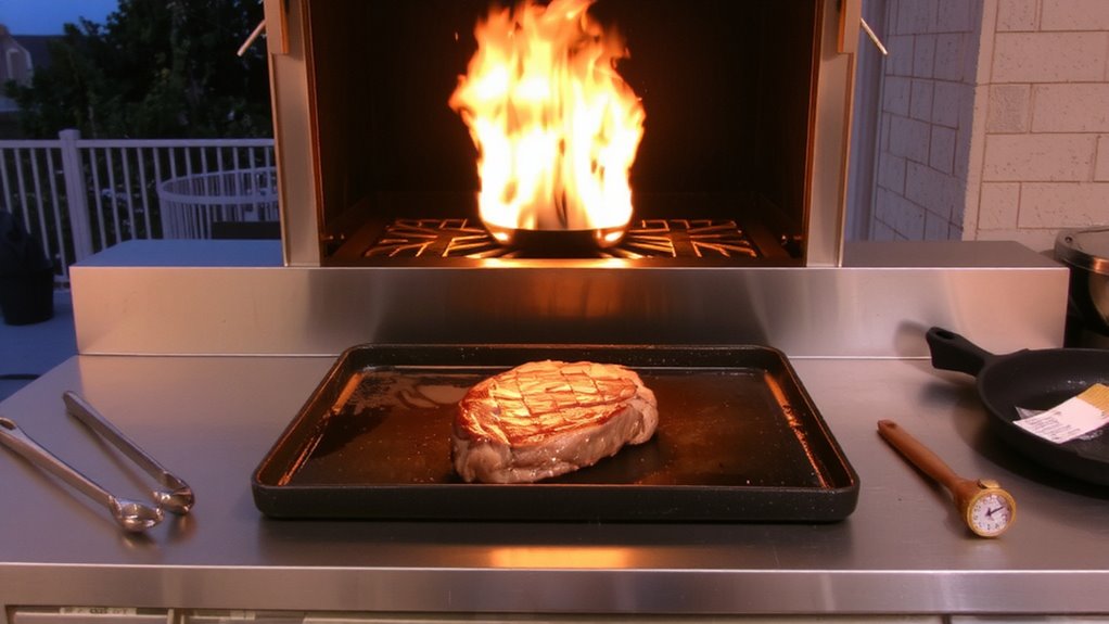infrared radiant heat searing