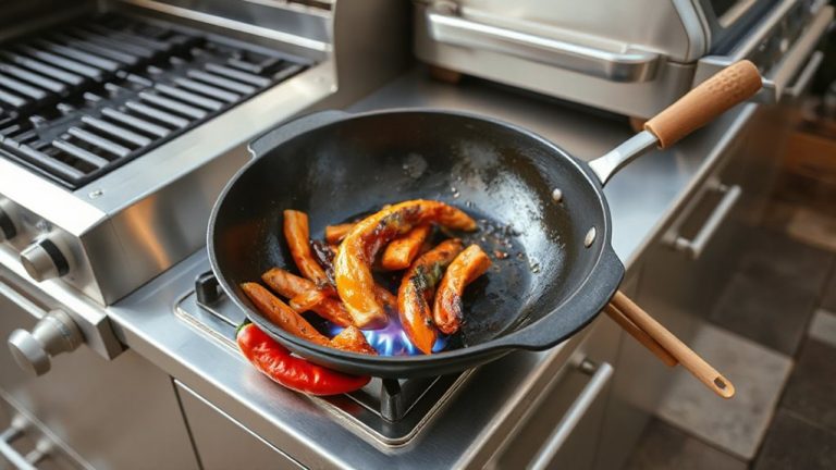 integrate side burner for wok