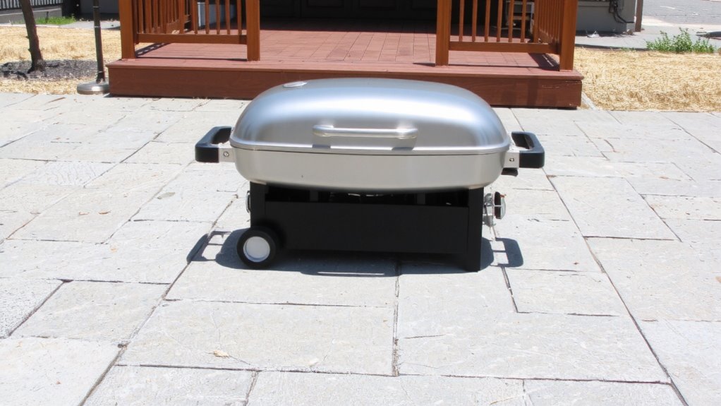 keep grill away from flammables