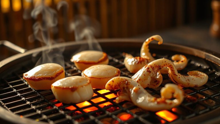 konro grilling delicate seafood