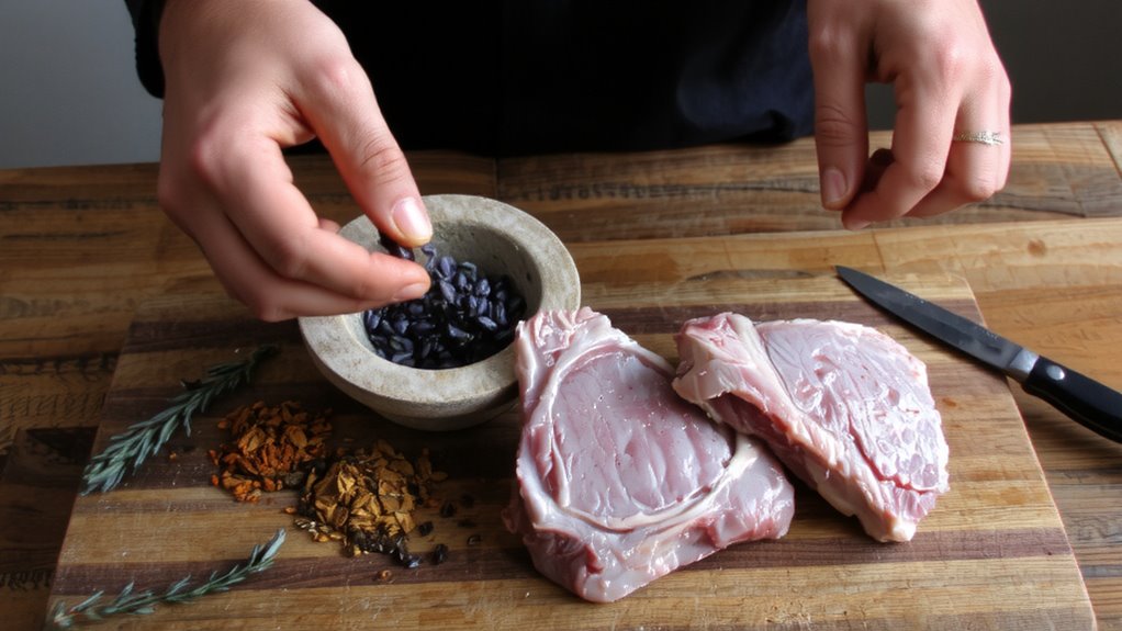 lamb chicken pork game