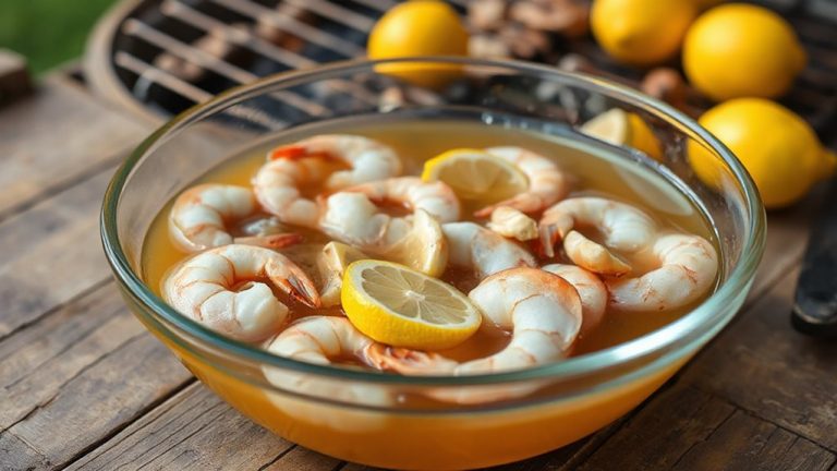 lemon garlic brined shrimp