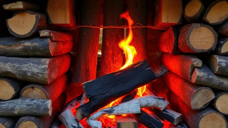 log cabin fire structure