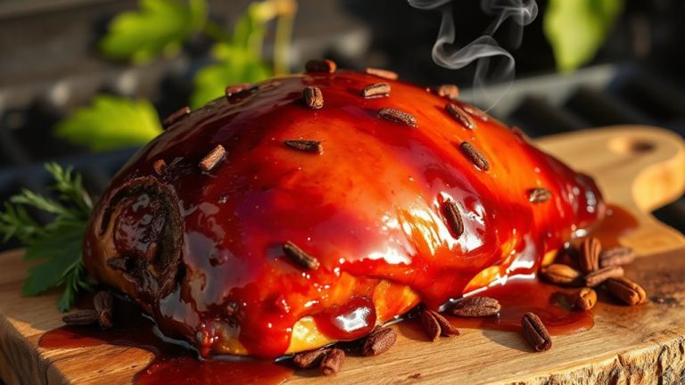 maple smoked ham with spices