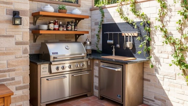 maximizing yard space with corner grill
