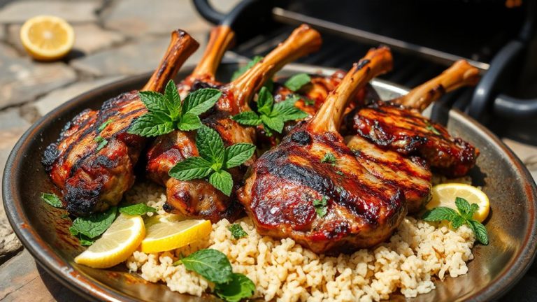 mint grilled lamb chops