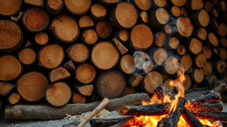 oak and hickory hardwood fires