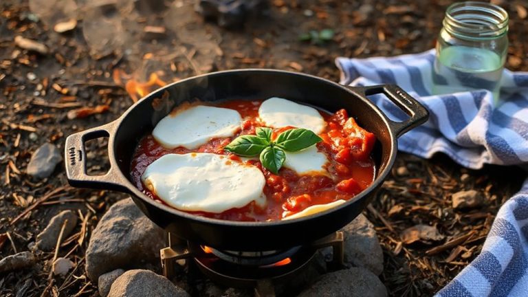 one pan camp stove lasagna