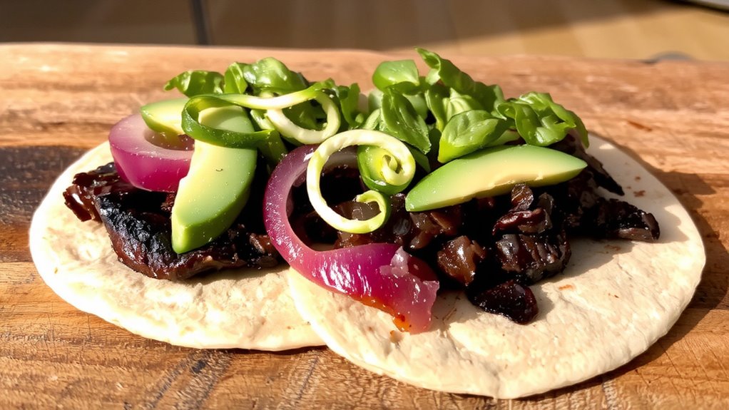 onion sprouts elevate smoked tacos