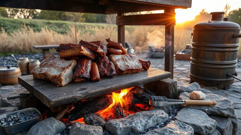 open pit wood smoking
