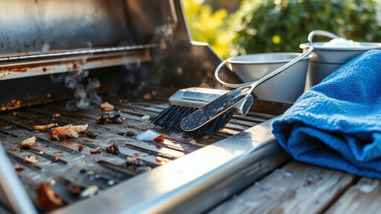outdoor breakfast flat top cleaning