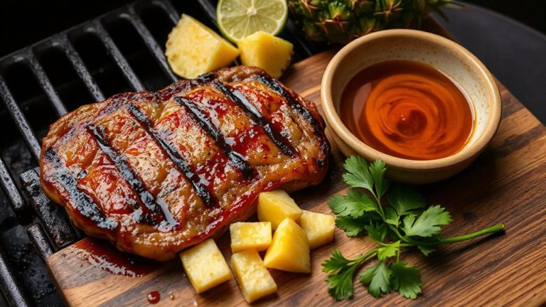 pineapple soy grilled skirt steak