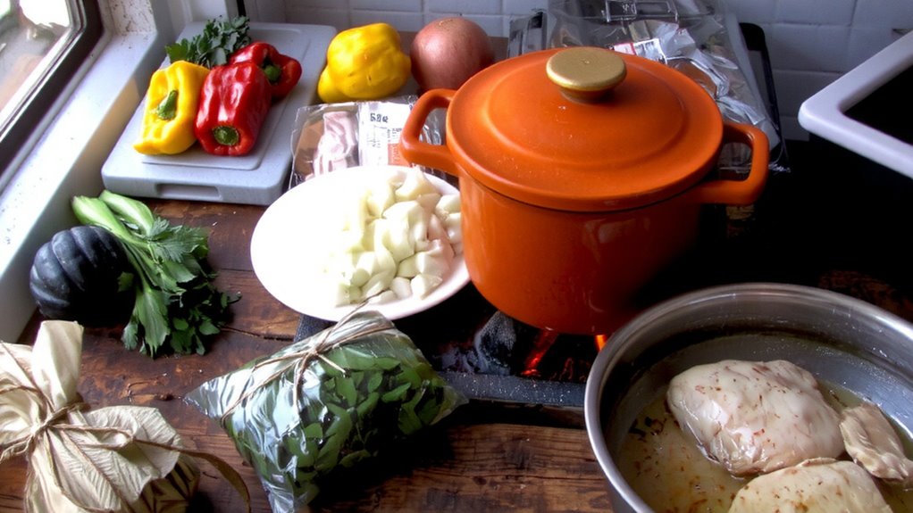 prep ingredients at home