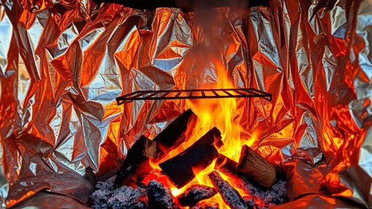 reflective foil boosts grill heat