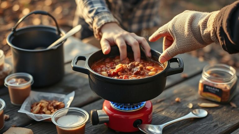 reheating chili safely outdoors