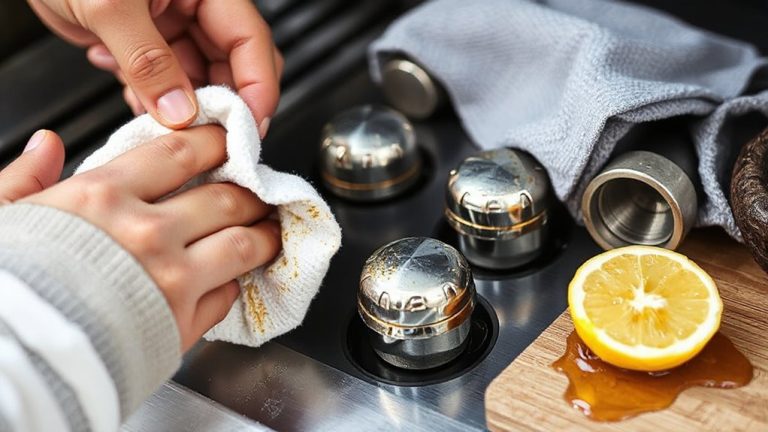 remove marinade residue from knobs