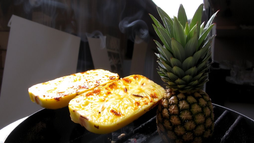 ripe sweet aromatic golden pineapple