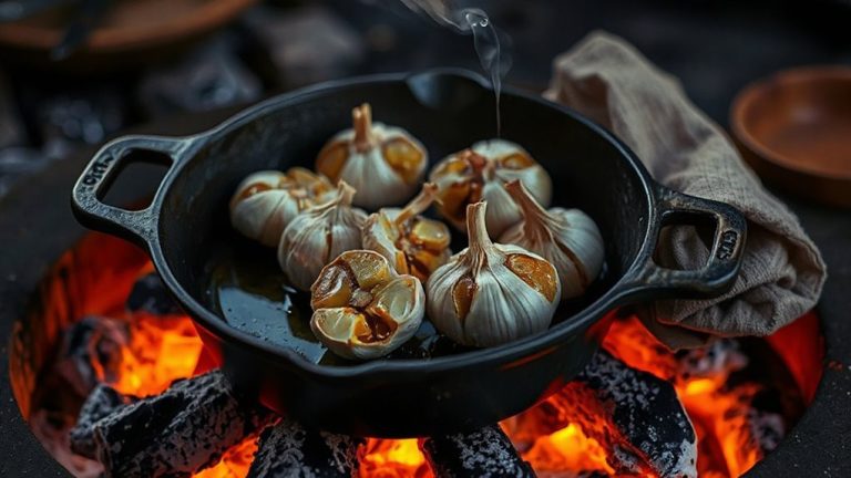 roast garlic over campfire