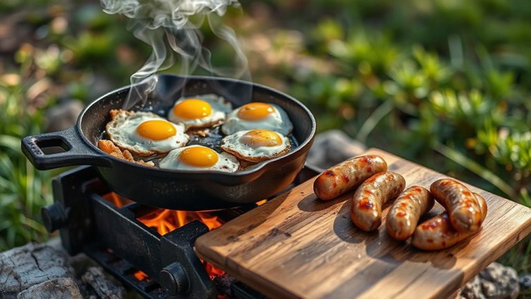 rocket stove breakfast cooking