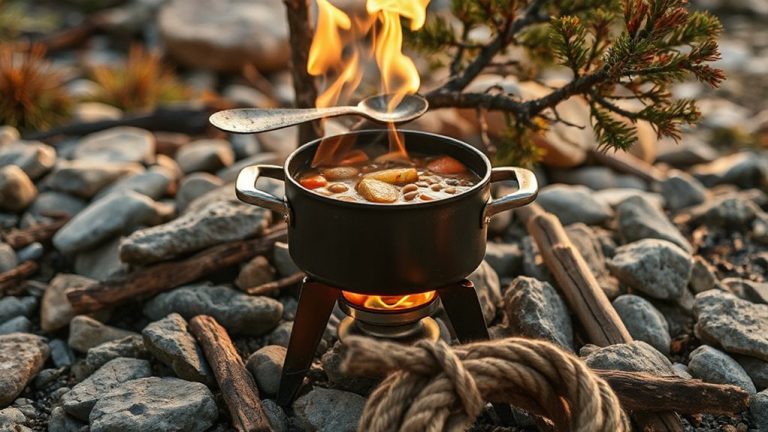 rocket stove soup cooking