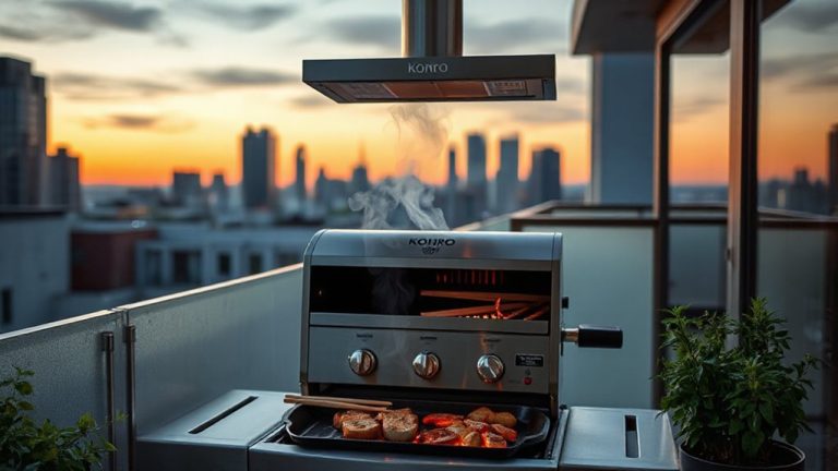 safe konro balcony grilling