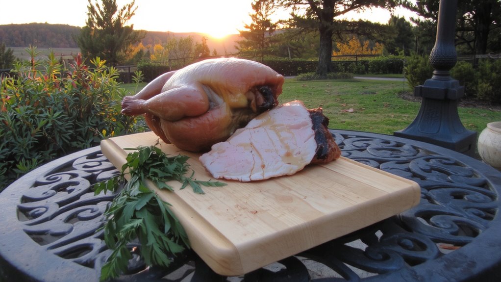 safe outdoor meat resting