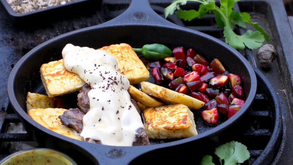 salsa nogada with grilled meats
