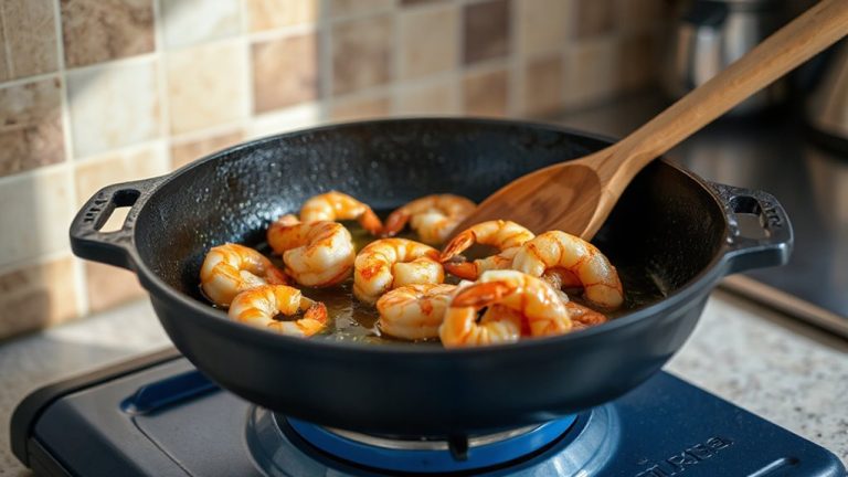 saut garlic shrimp safely