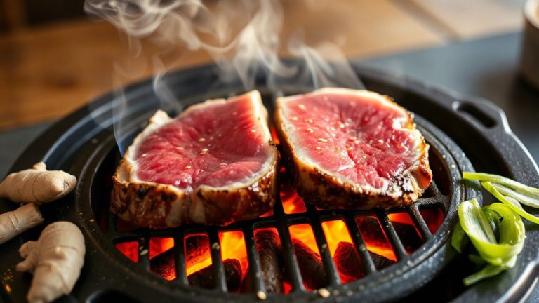 searing ahi tuna on konro