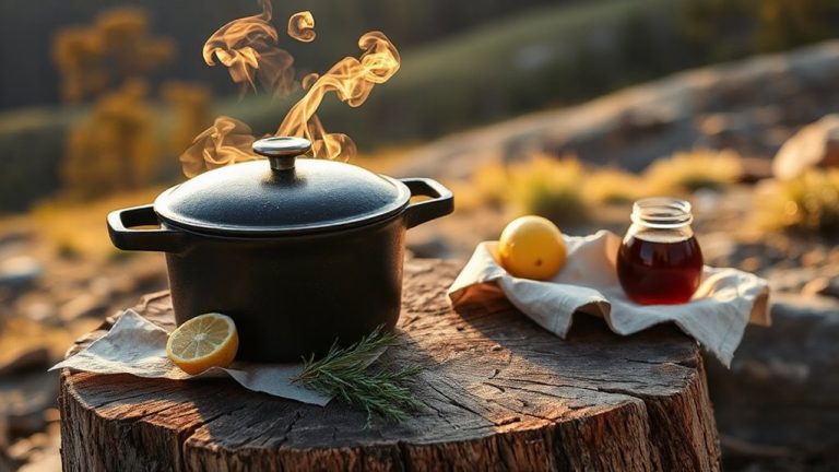 season cast iron before camping