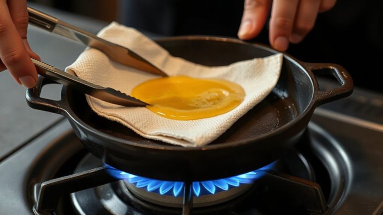 season cast iron outdoors