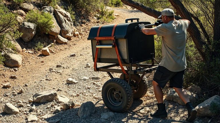 secure heavy grill transport