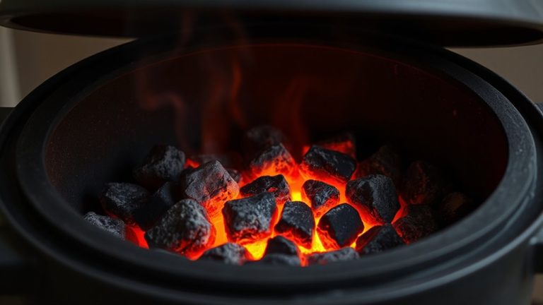 self igniting charcoal for stable heat