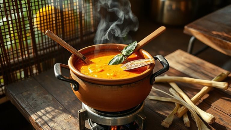 simmer curry on rocket stove
