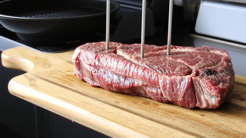 skewer thick venison steaks