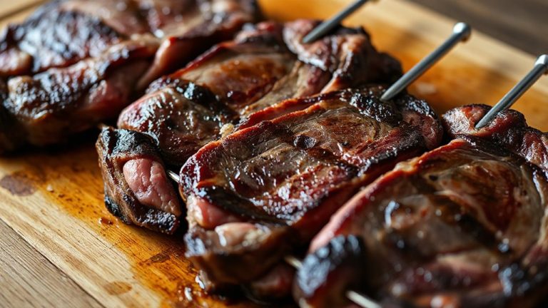 skewer venison for even cooking