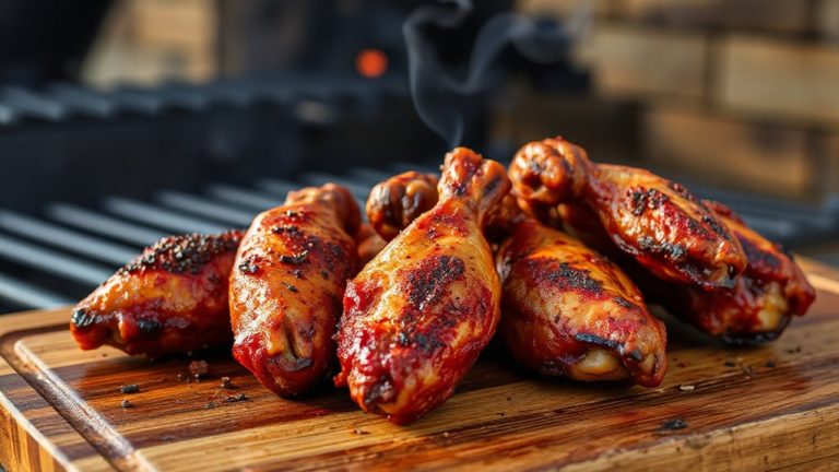 smoking chicken wings tips