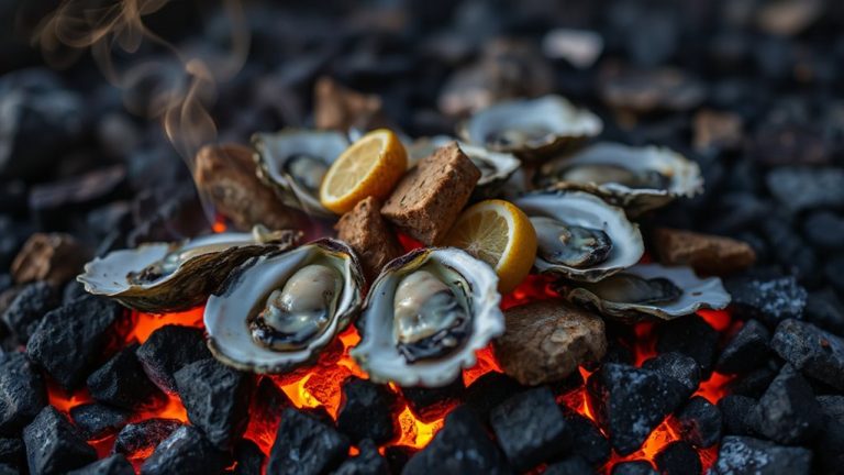 smoking oysters with lemon almond wood