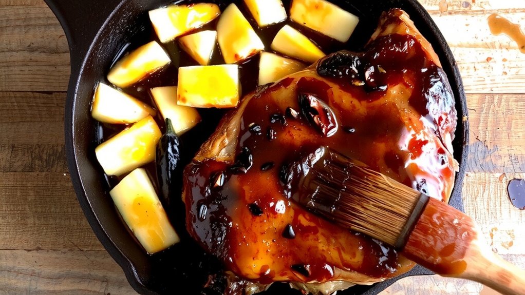 smoky chipotle pineapple glaze reduction