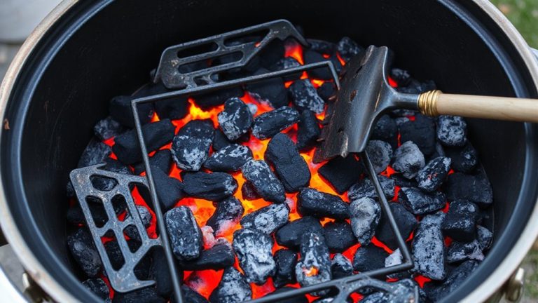 spread coals evenly