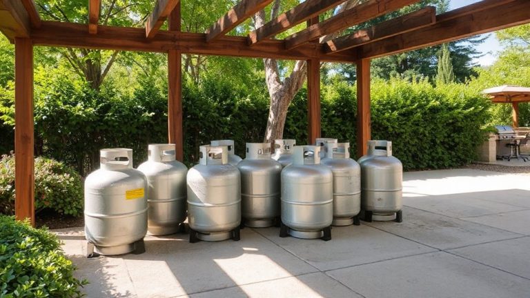 store propane tanks safely