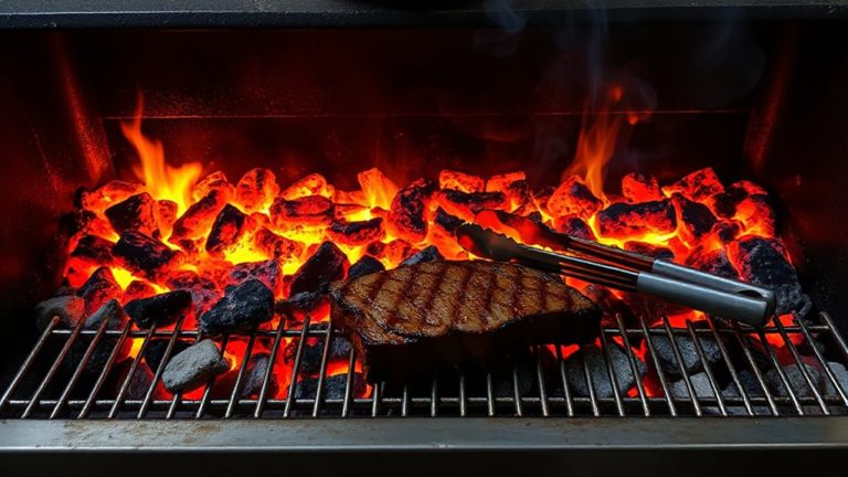 three zone charcoal grill heat map
