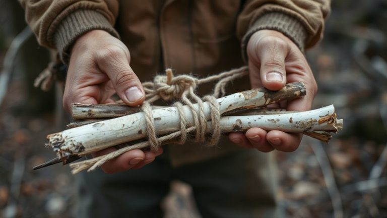 tightly bundled birch twigs