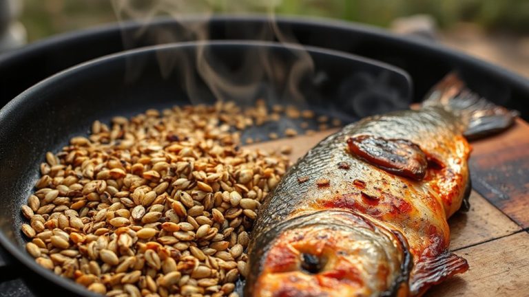 toast dill seeds smoked fish