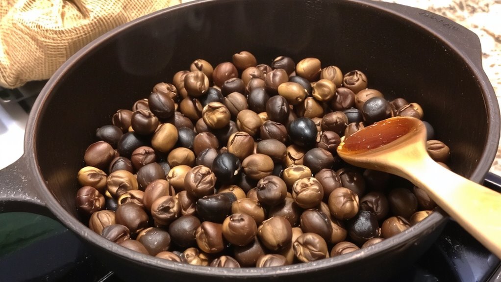 toast peppercorns for depth