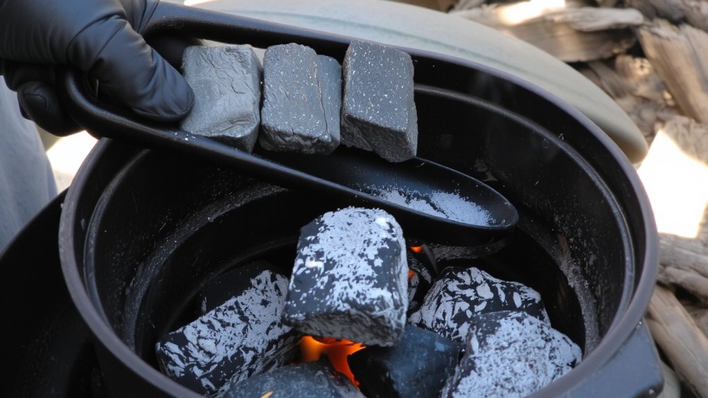 transfer coals smoothly and securely