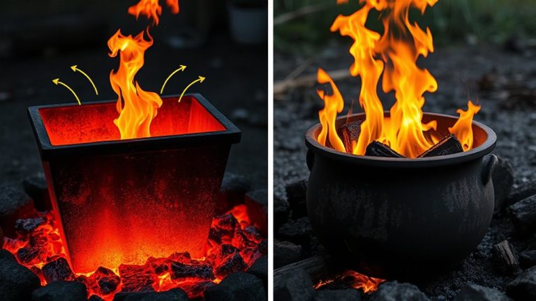 trapezoidal design enhances combustion efficiency