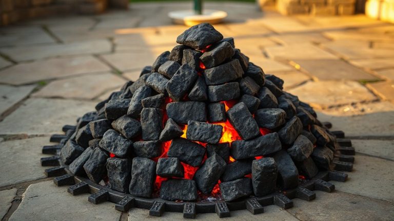 volcano charcoal pile technique