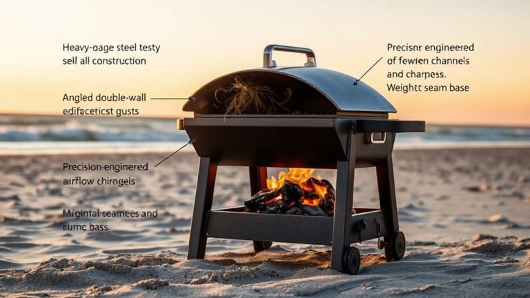wind resistant grill design features